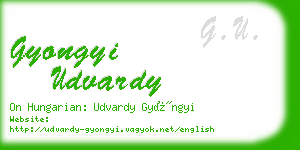 gyongyi udvardy business card